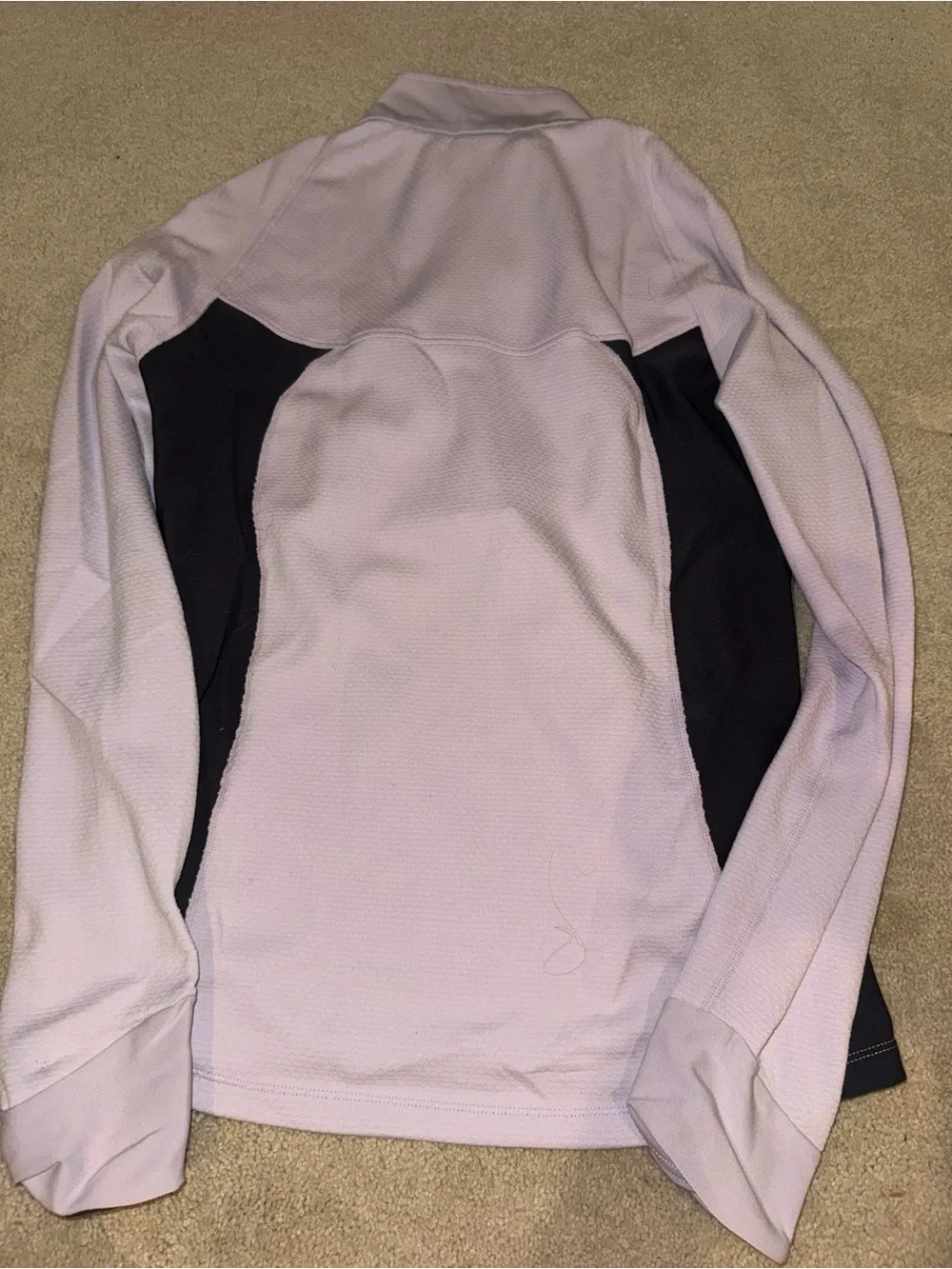 Nike Lavender and Black Half-Zip Ski Jacket with Pink Swoosh